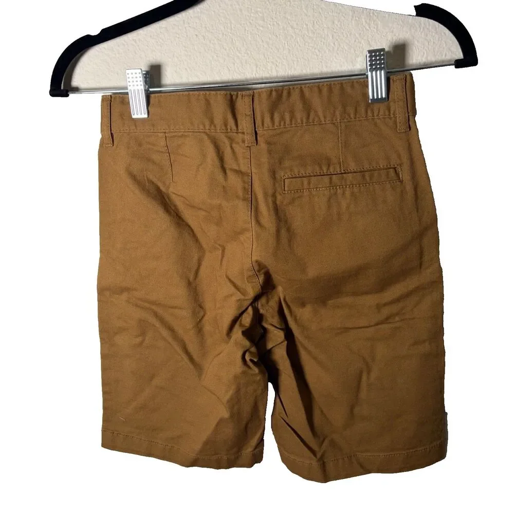 Old Navy Shorts Boy's 12 Slim Brown Chino Casual Built in Flex 8